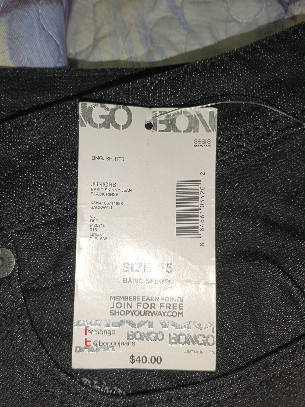 BONGO Black Skinny Jeans - Juniors